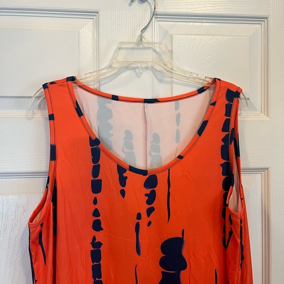 Women Plus Size Tie Dye Dress Loose/Relaxed Fit Vacation Beach Dress 14W 18W 20W - Picture 13 of 13